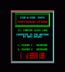 European Five-a-Side (1988)(MCM Software)[re-release] ROM